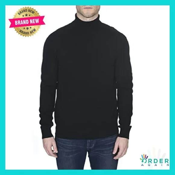 Merino Wool Turtleneck Sweater Classic Minimal Chic Pullover Long Sleeve